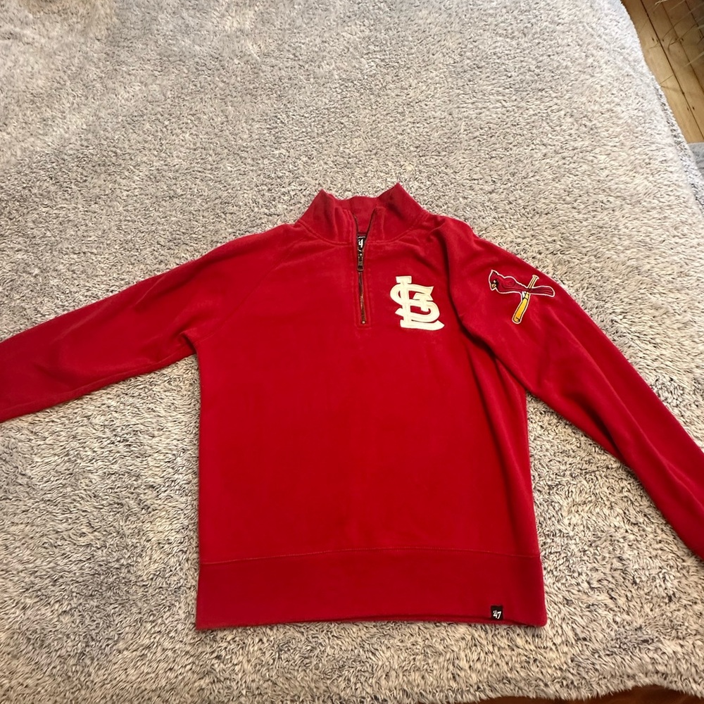 STL Cardinals Unisex Red Quarter-Zip Sweater